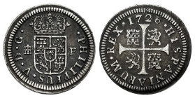 Philip V (1700-1746). 1/2 real. 1726. Segovia. F. (Cal-331). Ag. 1,35 g. Light wavy flan. Toned. Choice VF. Est...65,00. 

Spanish Description: Feli...