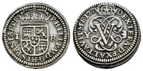 Philip V (1700-1746). 1 real. 1707. Segovia. Y. (Cal-621). Ag. 2,76 g. Small digit 0 in the date. Choice VF. Est...100,00. 

Spanish Description: Fe...