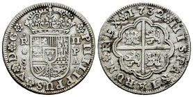 Philip V (1700-1746). 2 reales. 1732. Sevilla. PA. (Cal-988). Ag. 5,71 g. VF. Est...50,00. 

Spanish Description: Felipe V (1700-1746). 2 reales. 17...