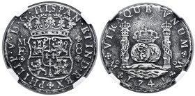 Philip V (1700-1746). 8 reales. 1741. Mexico. MF. (Cal-1458). Ag. Slabbed by NGC as XF Details (Shipwreck Blue Label). Saltwater damages. Recovered fr...