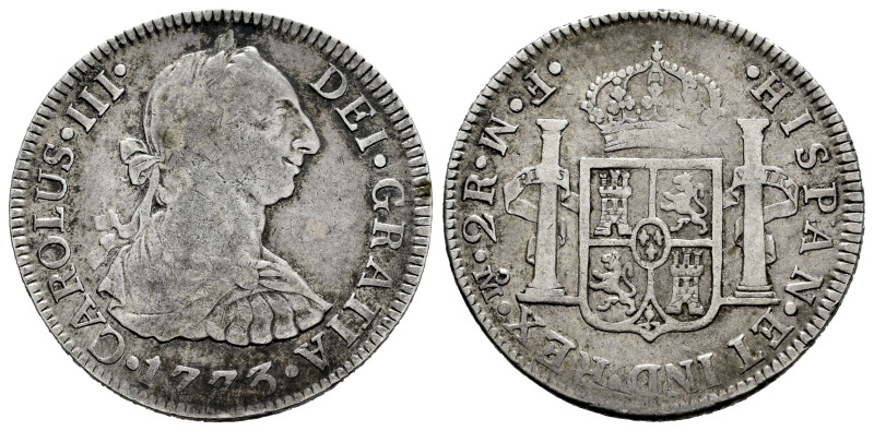 Charles III (1759-1788). 2 reales. 1772. Mexico. FM. (Cal-657). Ag. 6,69 g. Inve...