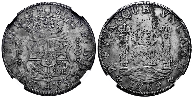 Charles III (1759-1788). 8 reales. 1769. Mexico. MF. (Cal-1095). Ag. Slabbed by ...