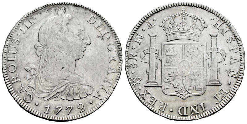 Charles III (1759-1788). 8 reales. 1772. Mexico. FM. (Cal-1105). Ag. 26,82 g. In...