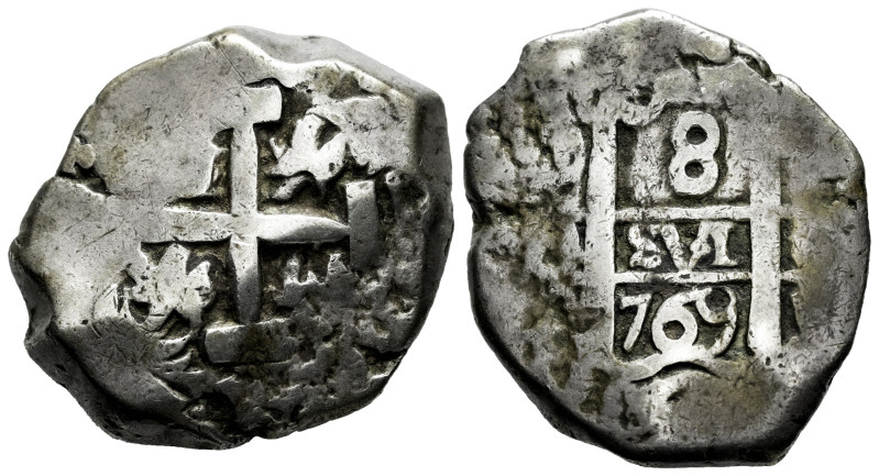 Charles III (1759-1788). 8 reales. 1769. Potosi. (V-Y). (Cal-1147). Ag. 26,40 g....