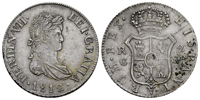 Ferdinand VII (1808-1833). 2 reales. 1812. Cataluña, minted in Mallorca. SF. (Ca...