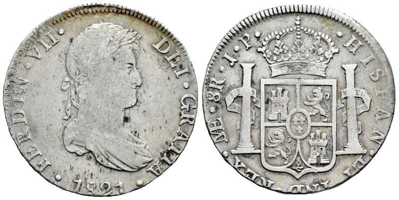 Ferdinand VII (1808-1833). 8 reales. 1821. Lima. JP. (Cal-1254). Ag. 26,59 g. Ch...