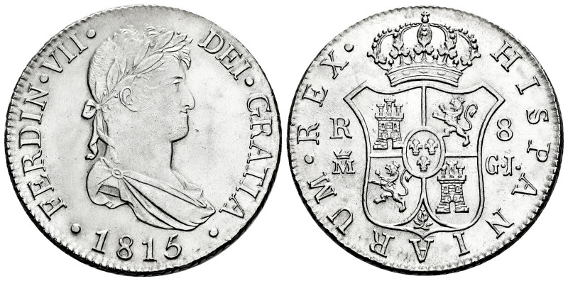 Ferdinand VII (1808-1833). 8 reales. 1815. Madrid. GJ. (Cal-1269). Ag. 26,93 g. ...