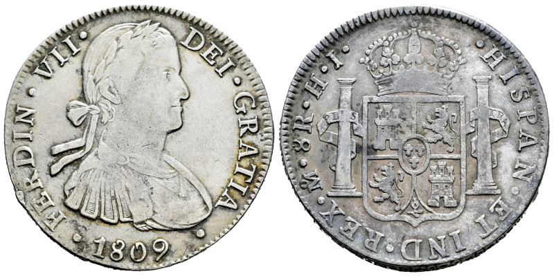 Ferdinand VII (1808-1833). 8 reales. 1809. Mexico. HJ. (Cal-1310). Ag. 26,64 g. ...