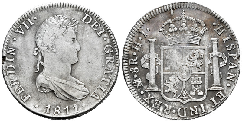 Ferdinand VII (1808-1833). 8 reales. 1811. Mexico. HJ. (Cal-1318). Ag. 26,84 g. ...