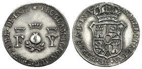 Elizabeth II (1833-1868). "Proclamation" medal. 1834. Granada. (Ha-14). (Ruiz Trapero-607). (V.H.-746). Anv.: ISABEL · II · REINA · DE · ESPANA · E · ...