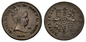 Elizabeth II (1833-1868). 1 maravedi. 1842. Jubia. (Cal-32). Au. 1,37 g. Nice example. XF. Est...150,00. 

Spanish Description: Isabel II (1833-1868...