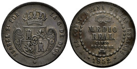 Elizabeth II (1833-1868). Medio real. 1852. Segovia. (Cal-157). Ae. 19,07 g. Almost VF. Est...45,00. 

Spanish Description: Isabel II (1833-1868). M...