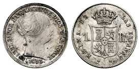 Elizabeth II (1833-1868). 1 real. 1853. Barcelona. (Cal-276). Ag. 1,33 g. Soft tone. With some original luster remaining. Almost XF. Est...45,00. 

...