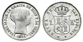 Elizabeth II (1833-1868). 1 real. 1853. Barcelona. (Cal-276). Ag. 1,27 g. Minor nicks on edge. It retains some minor luster. XF. Est...35,00. 

Span...