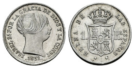 Elizabeth II (1833-1868). 1 real. 1852. Madrid. (Cal-302). Ag. 1,27 g. It retains some minor luster. XF. Est...45,00. 

Spanish Description: Isabel ...