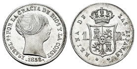 Elizabeth II (1833-1868). 1 real. 1852. Madrid. (Cal-302). Ag. 1,32 g. Original luster. AU. Est...60,00. 

Spanish Description: Isabel II (1833-1868...