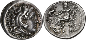 GRÈCE ANTIQUE - GREEK
Macédoine (royaume de), Alexandre III le Grand (336-323 av. J.-C.). Drachme ND (325-323 av. J.-C.), Milet.
Price 2090 ; Argent -...