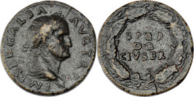 EMPIRE ROMAIN - ROMAN
Galba (68-69). Sesterce 68, Rome.
RIC.405 ; Bronze - 24,88 g - 34 mm - 6 h
Avec une belle patine marron brillante et un joli bus...