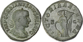 EMPIRE ROMAIN - ROMAN
Gordien III (238-244). Sesterce 243-244, Rome.
RIC.337a ; Bronze - 23,01 g - 30 mm - 12 h
Avec une patine vert olive. Usure régu...