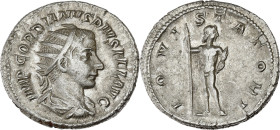 EMPIRE ROMAIN - ROMAN
Gordien III (238-244). Antoninien ND (241-243), Rome.
RIC.84 ; Billon - 4,52 g - 21 mm - 6 h
Légère patine grise. TTB à Superbe....