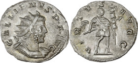 EMPIRE ROMAIN - ROMAN
Gallien (253-268). Antoninien ND (256-259), Lyon.
RIC.56 ; Billon - 2,83 g - 20,5 mm - 6 h
De belle frappe avec une légère patin...