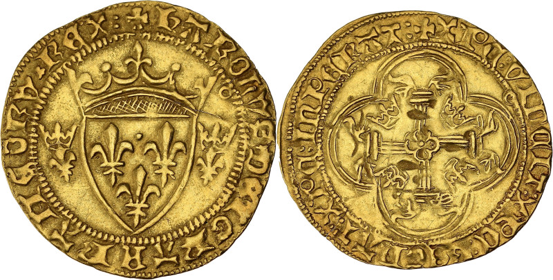 FRANCE / CAPÉTIENS - FRANCE / ROYAL
Charles VII (1422-1461). Écu d’or à la couro...