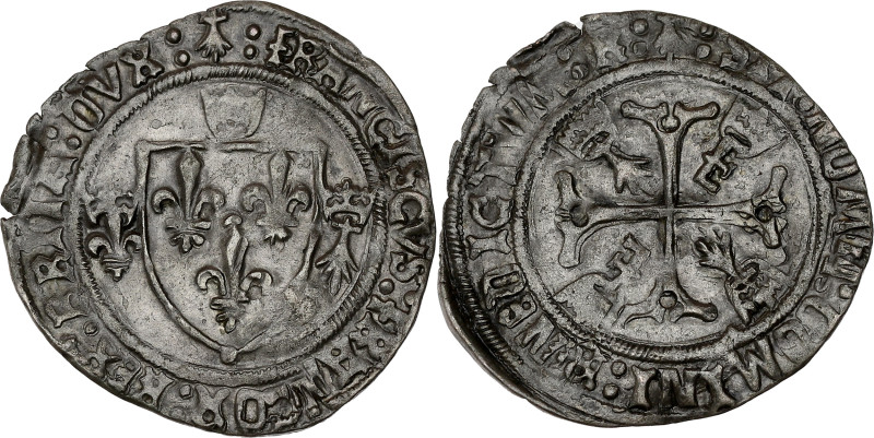 FRANCE / CAPÉTIENS - FRANCE / ROYAL
François Ier (1515-1547). Blanc de Bretagne,...