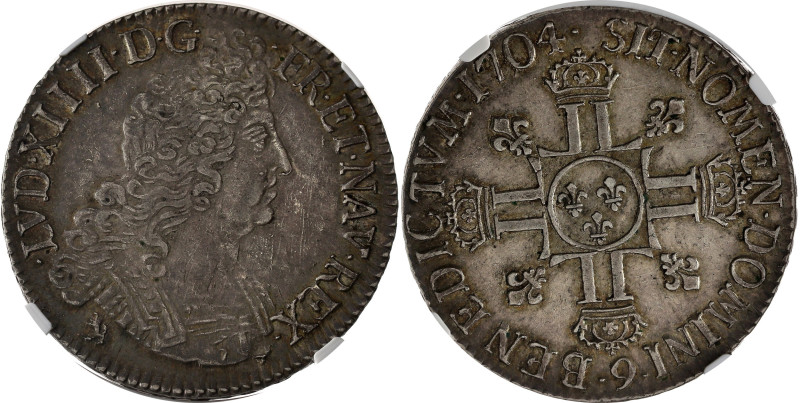 FRANCE / CAPÉTIENS - FRANCE / ROYAL
Louis XIV (1643-1715). Écu aux huit L, 2e ty...