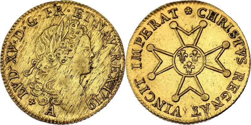 FRANCE / CAPÉTIENS - FRANCE / ROYAL
Louis XV (1715-1774). Louis d’or à la croix ...