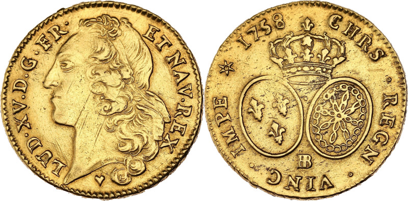 FRANCE / CAPÉTIENS - FRANCE / ROYAL
Louis XV (1715-1774). Double louis d’or au b...