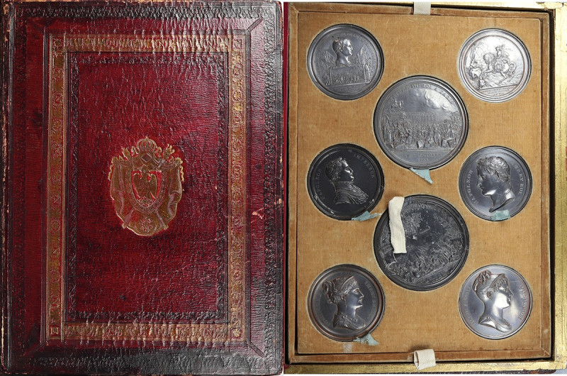 FRANCE
Premier Empire / Napoléon Ier (1804-1814). Livre-coffret contenant 10 méd...