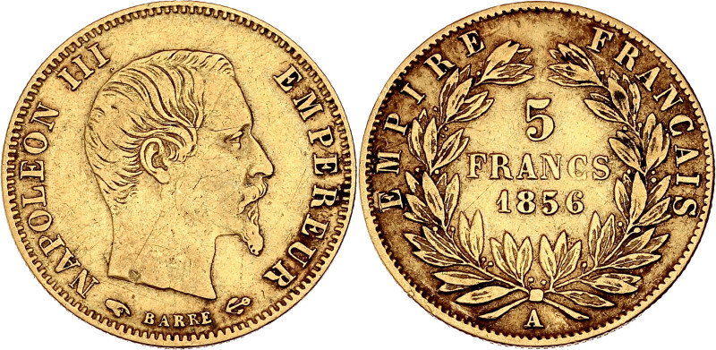 FRANCE
Second Empire / Napoléon III (1852-1870). 5 francs tête nue, grand module...