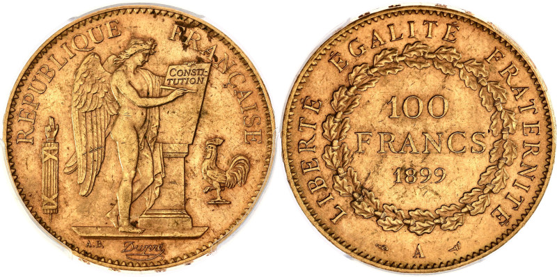 FRANCE
IIIe République (1870-1940). 100 francs Génie 1899, A, Paris.
G.1137 - F....