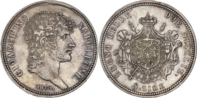 ITALIE - ITALY
Naples, Joachim Murat (1808-1815). 5 lire 1813, Naples.
G.IT 53 -...