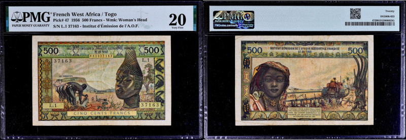 AFRIQUE OCCIDENTALE FRANÇAISE - FRENCH WEST AFRICA
500 francs - Instut d’Émissio...