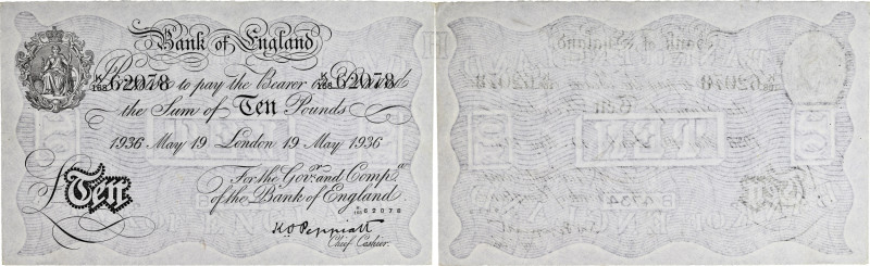 ANGLETERRE - UNITED KINGDOM
10 pounds type faux “opération Bernhard” 19 mai 1936...