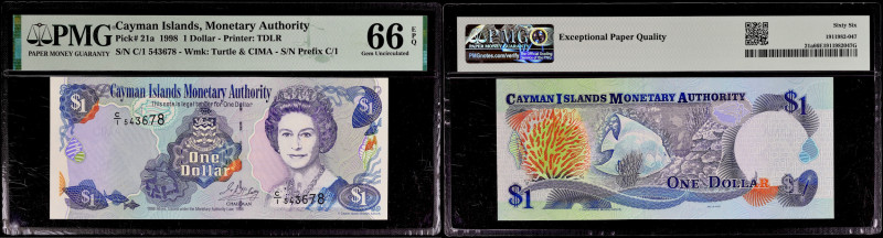 CAÏMANS (Îles) - CAYMAN (ISLANDS)
1 dollar 1998.
P.21a.
Alphabet C/1 - numéro 54...