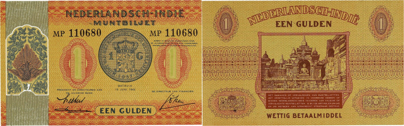 INDES NÉERLANDAISES - NETHERLANDS EAST INDIES
1 gulden 15 juin 1940.
P.108a.
Alp...