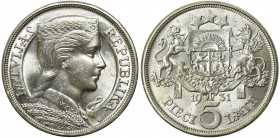 Latvia 5 lati 1931
Łotwa, 5 lati 1931

Nice luster. Ładne lustro. World coins Latvia Lettland

Grade: XF+/UNC-