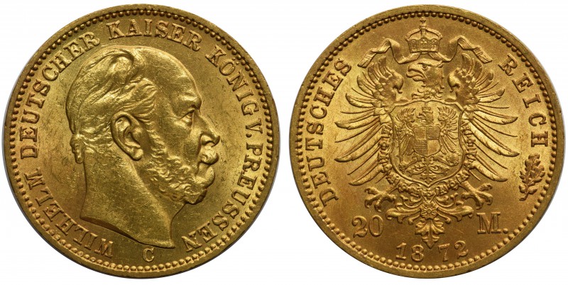 Germany - Prussia Wilhelm I - 20 marek 1872 C Frankfurt
Niemcy - Prusy Wilhelm ...