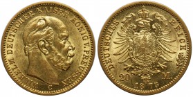 Germany - Prussia Wilhelm I - 20 marek 1873 C Frankfurt
Niemcy - Prusy Wilhelm I - 20 marek 1873 C

Beautifull mint piece. Minor scratch on emperor...
