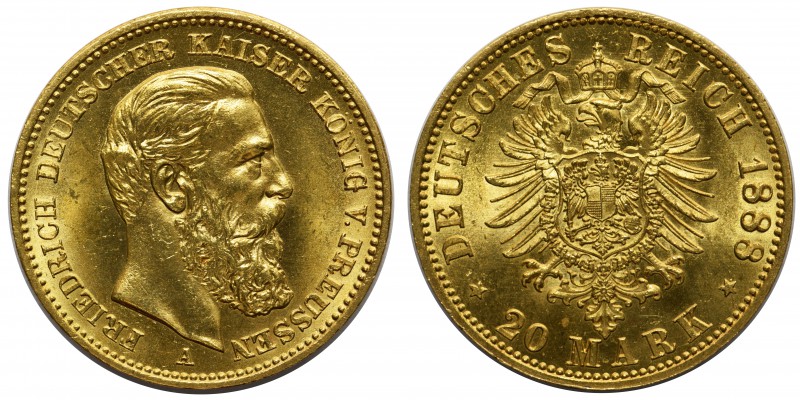 Germany - Prussia Friedrich III - 20 mark 1888 A
Niemcy - Prusy Fryderyk III - ...