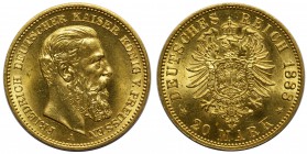 Germany - Prussia Friedrich III - 20 mark 1888 A
Niemcy - Prusy Fryderyk III - 20 marek 1888 A

Beautifull mint piece with full luster. 


Wyśmi...