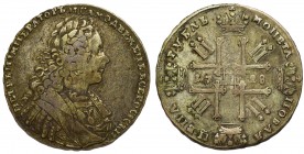 Russia Peter II - Rubel 1728 Mosov
Rosja, Piotr II - Rubel 1728 Moskwa

Variation with head not parting the legend and no dot in the cross on the b...