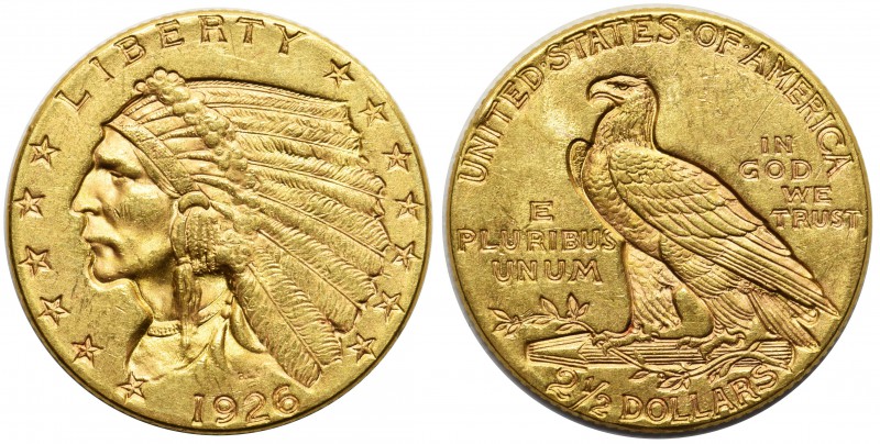 USA - 2 1/2 dollars 1926, Philadelphia - Indian Head
USA - 2 1/2 dolara 1926, F...