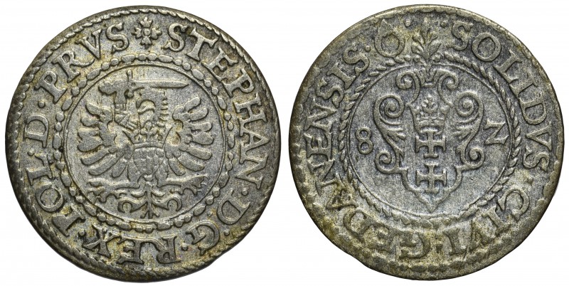 Stefan Batory, Szeląg Gdańsk 1582
Ładnie zachowany z połyskiem. Przyjemna patyn...