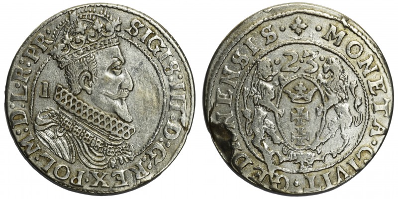 Zygmunt III Waza, Ort Gdańsk 1623 - skrócona data - PR

Wariant rewersu z krop...