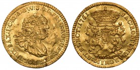 August III Sas, Dukat Drezno 1761 - ekstremalnie rzadki rocznik

Ogromnej rzadkości dukat Augusta III Sasa z 1761 roku przebity z 1751. Rocznik ten ...