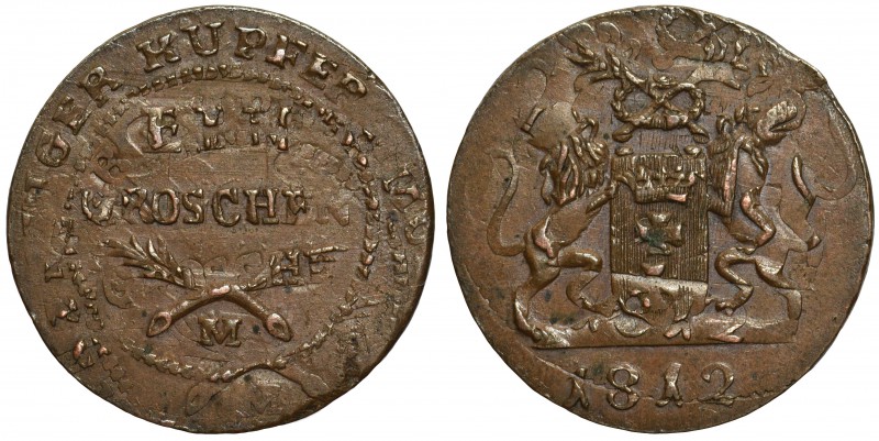 Wolne Miasto Gdańsk , Grosz 1812 - Efektowny destrukt

Efektowny destrukt, któ...