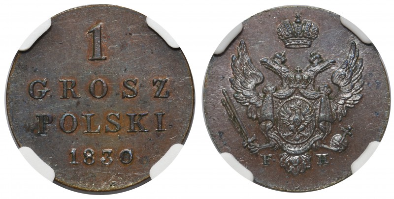 Królestwo Polskie, 1 grosz 1830 FH - NGC MS63BN - wyśmienity

Moneta niespotyk...